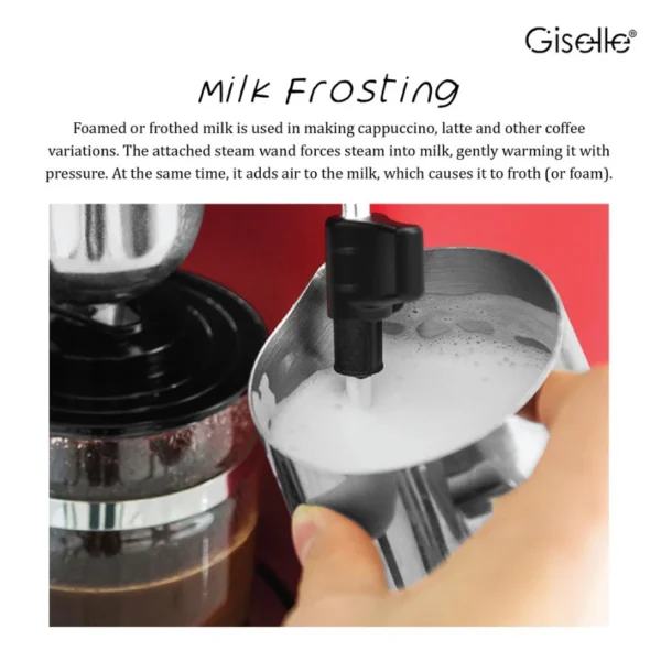 51mm Giselle Espresso Coffee Milk Bubble Maker Machine 800W KEA0330RD