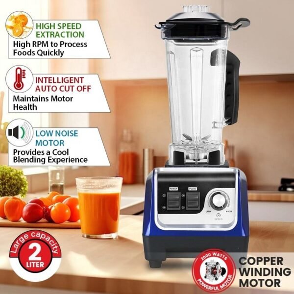 Heavy Duty Blender Commercial High Quality Smoothie Maker Mixer Electric Table Blender Wall Breaking Machine Liquidificador