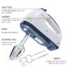 7 Speed Home Kitchen Egg Beater Hand Blender Electric Hand Mixer With Whisk