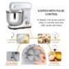 Kitchen Stand Mixer 5QT Bowl 220V Electric Food Mixer 6 Speeds Kitchen Mixer for Daily Use with Egg Whisk Dough Hook Flat Beater