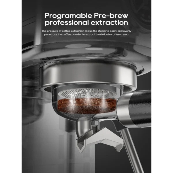 HiBREW 20Bar Semi Automatic Espresso Coffee Machine Temperature Adjustable Cold/Hot Super Slim Coffee Maker Cappuccino H10B