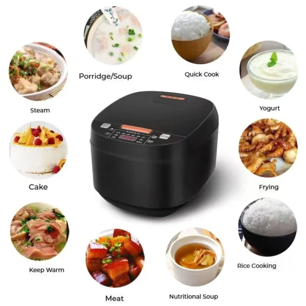 JoyVivre 5L Rice Cooker Smart Periuk Nasi Non Stick Pot Multifunction for 8 People