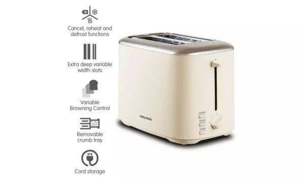 Morphy Richards Equip 2 Slice Toaster - Cream (222065)